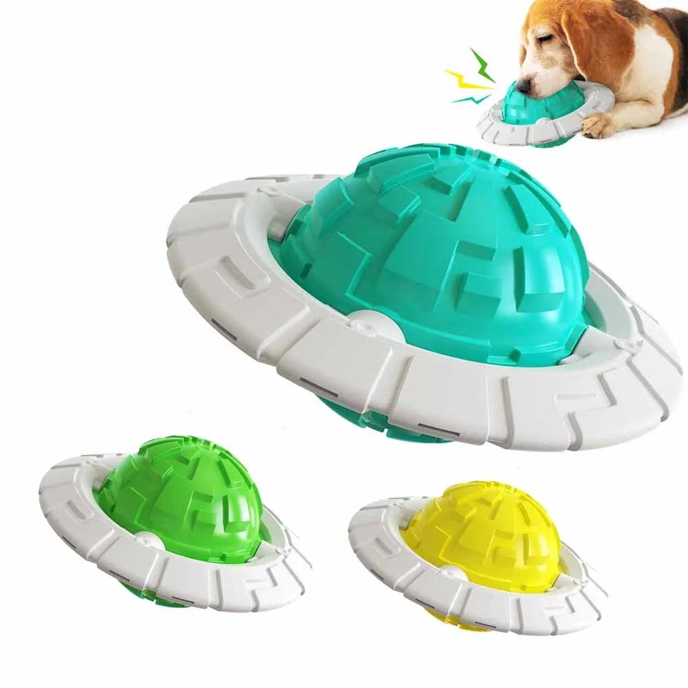 

Dog Chew Toys Pet Toothbrush Clean Teeth Interactive Fly Dish Sound Toys Aggressive Improve IQ Pet Dog Chewers Toy Outdoor