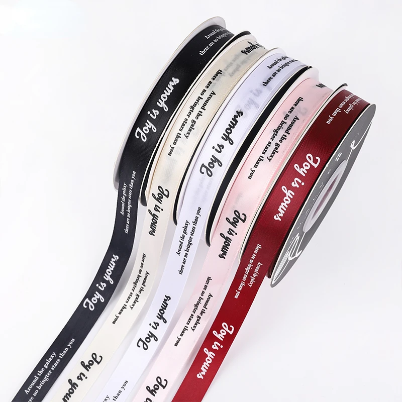 

Лента из полиэстера с принтом «Joy Is Your», 1,5 см х 41 м