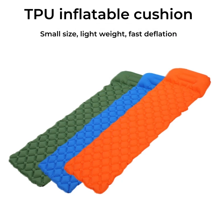 

Camping TPU Automatic Inflatable Mattress Outdoor Sleeping Pad Ultralight Air Cushion Travel Mat with Headrest for Travel Hiking