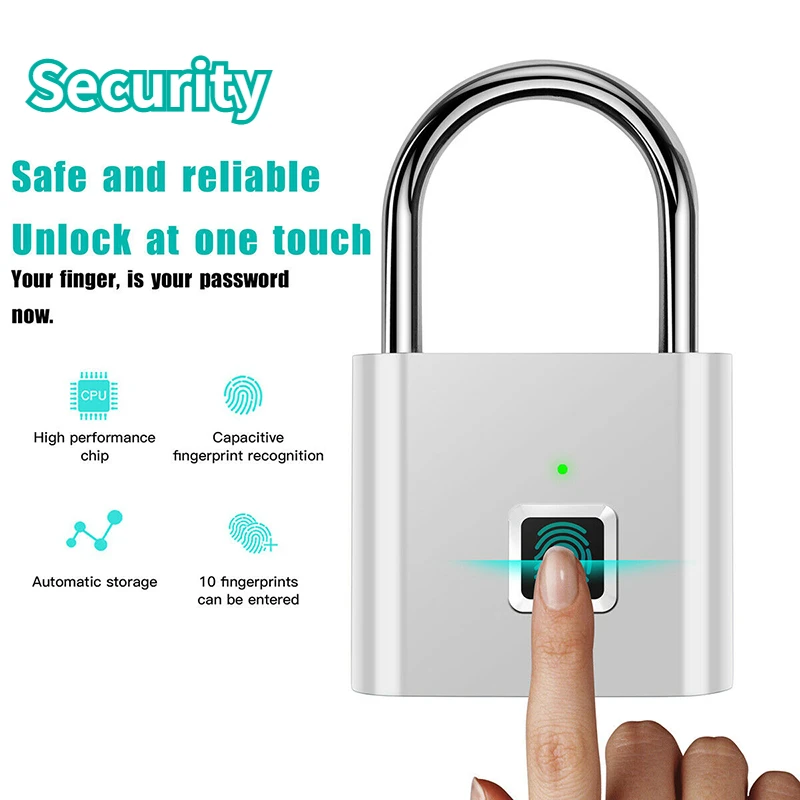 

Умный дверной замок с USB-зарядкой, замок с быстрой разблокировкой по отпечатку пальца, из цинкового сплава и металла