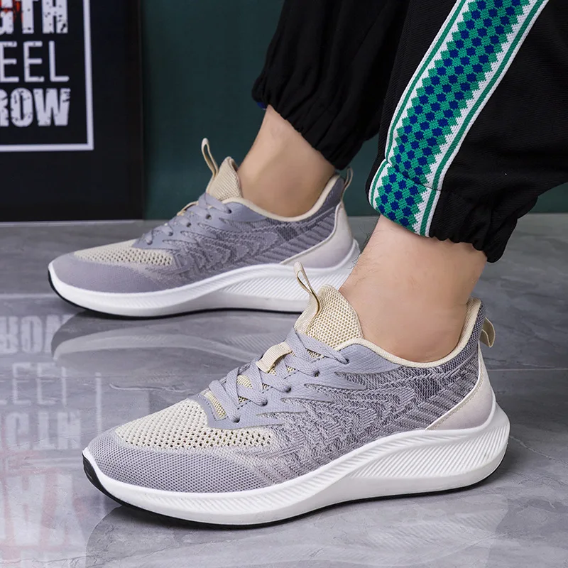 

Fall New Fashion for Men Mesh Breathable Lace Up Tenis Masculino Lightweight Foam Runner for Sport Running Sneakers for Summer
