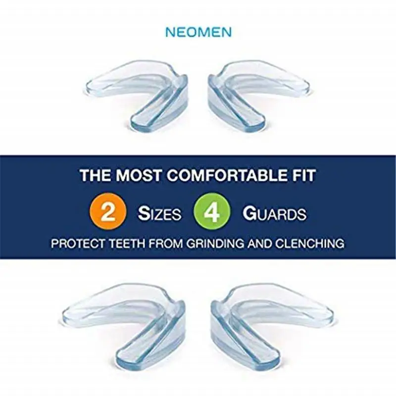 

4pcs/Set Professional Dental Guard Anti Grinding Teeth Whitening Stops Bruxism Tmj Eliminates Teeth Clenching Dental Night Guard