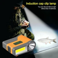 sensor cap light cob finger sensor hat headlight headlamp usb rechargeable clip on cap hat light mini outdoor flashlight