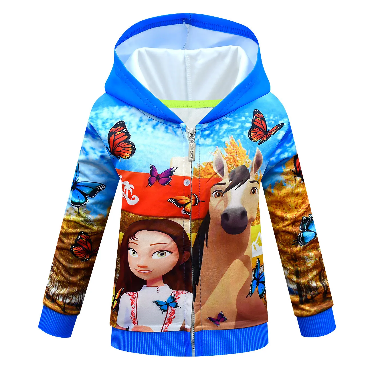 Детские толстовки с капюшоном Lucky &amp Mustang Spirit Horse одежда для девочек детские