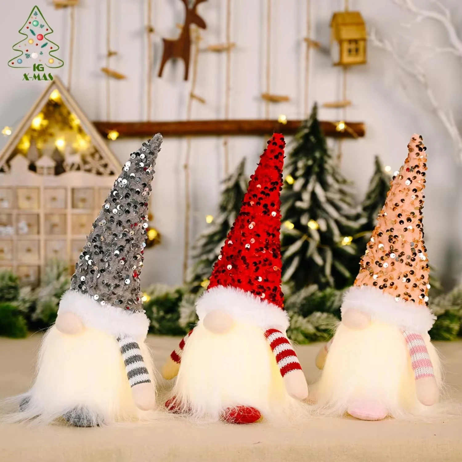 Готовый к отправке natal navidad Mini безликий гном Рождественская елка Орнамент