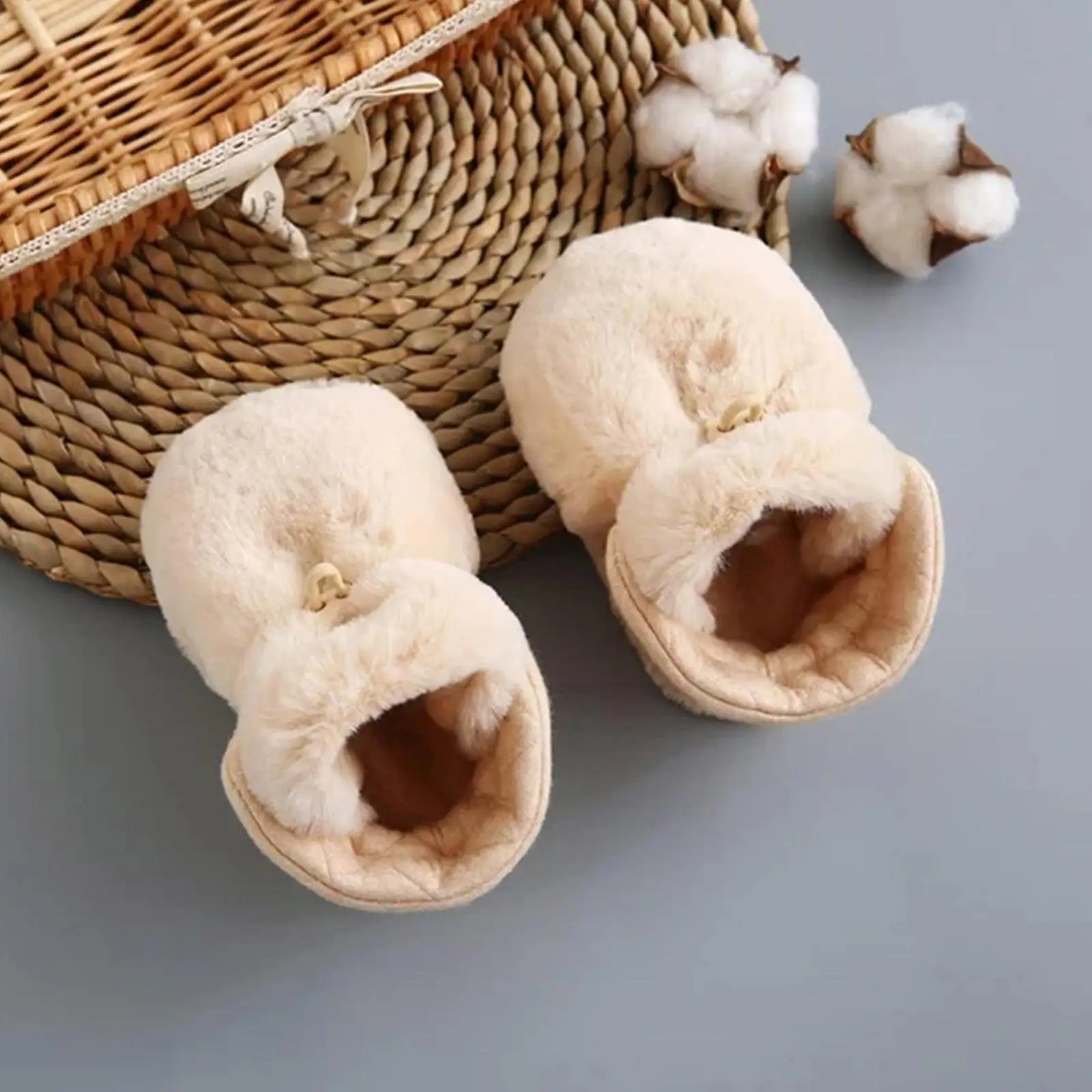 

Baby Socks Winter Baby Boy Girl Booties Fluff Soft Moccasin Anti-slip Walkers Warm First Crib Toddler Infant Shoes Shoes Ne H2d8