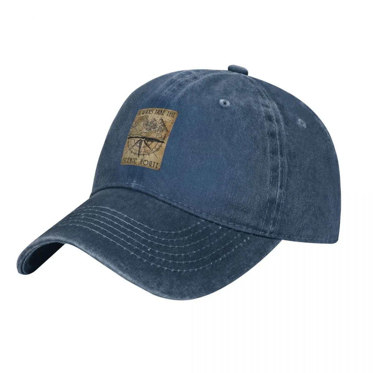 

New Hiking - Always Take The Scenic Route Baseball Cap Custom Cap Golf Cap Sunhat Military Tactical Caps Women'S Cap Men'S