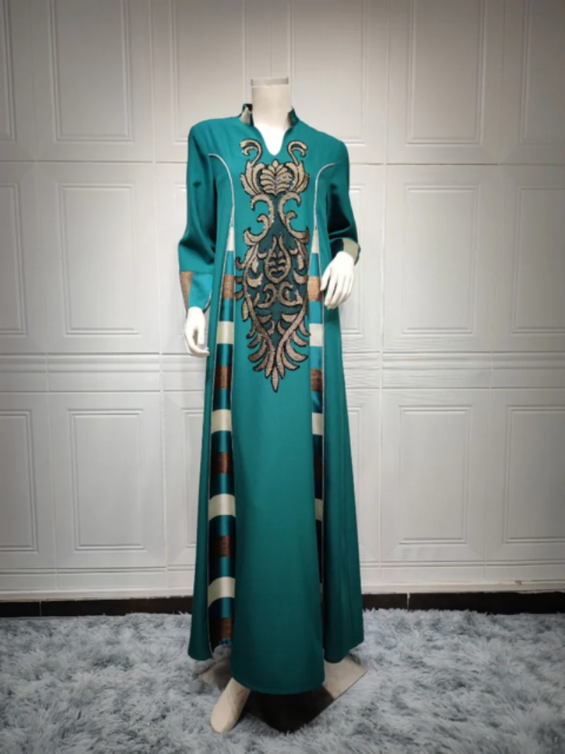 Ramadan Morocco Party Dress 2023 Eid Prayer Muslim Abaya Dresses Women Turkey India  Abayas Dubai Arab Vestidos Kaftan Gown Robe