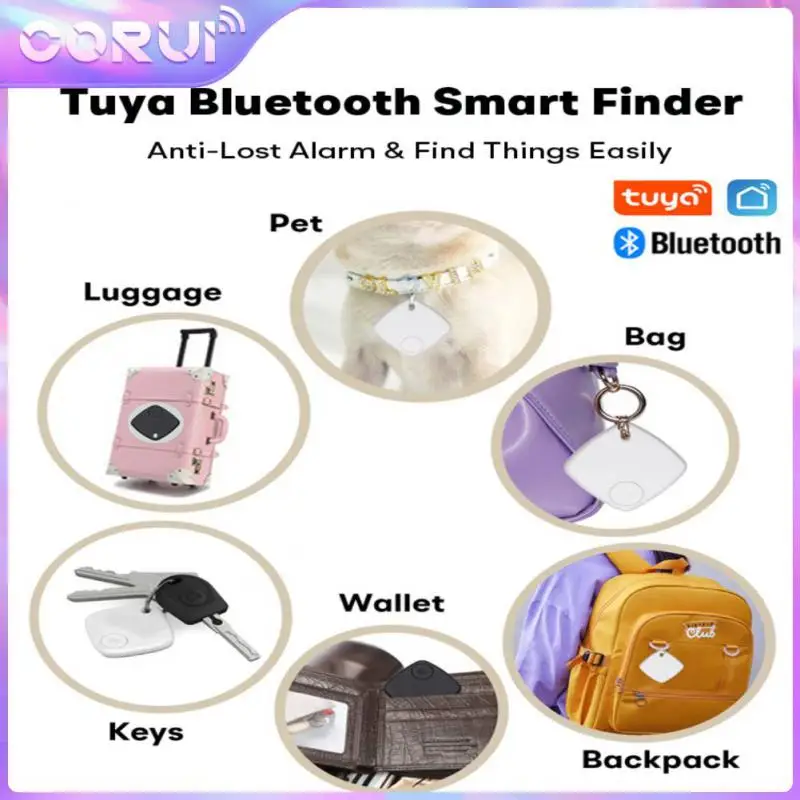 

Corui Tuya Smart Tag Mini GPS Tracker Wireless Bluetooth Anti-lost Alarm Locator Key Bag Child Pet Finder Location Finder Record