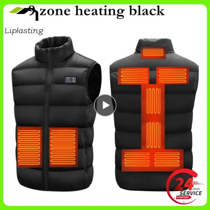

9 Areas Winter Heated Self Heating Vest Men Wome Usb Heater Electric Heating Vest Outdoor Thermal Camping Hunting