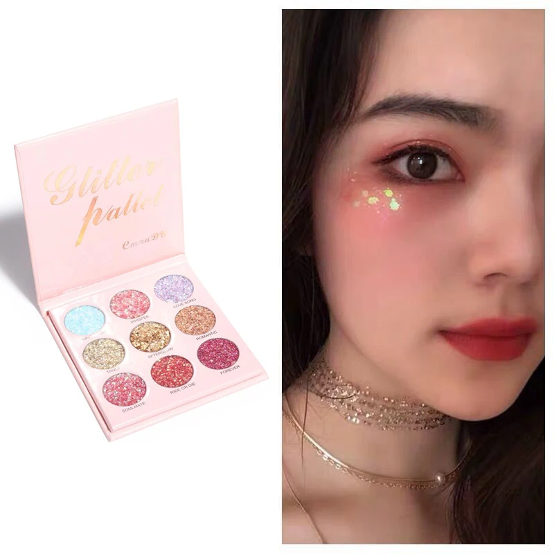 

9 Colors Matte Eyeshadow Palette Glitter Matte Pearl Shimmer Sexy Eyeshadow Miscible Pigments Long Lasting Easy To Wear Cosmetic