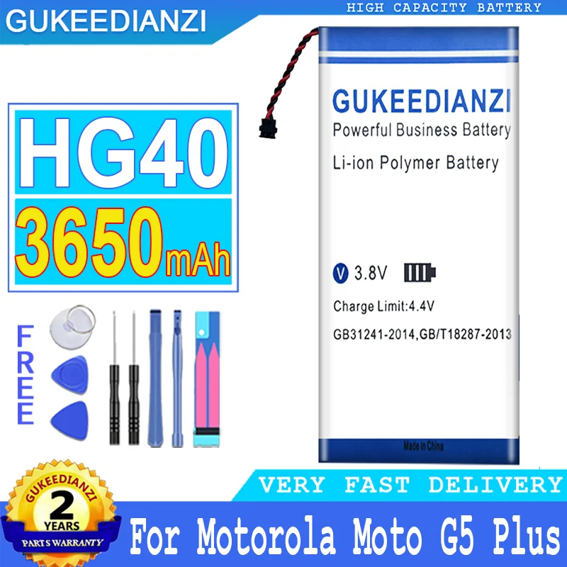 

Bateria 3650mAh High Capacity Battery HG40 For Motorola Moto G5 Plus G5Plus XT1684 XT1685 XT1687 XT1681 High Quality Battery