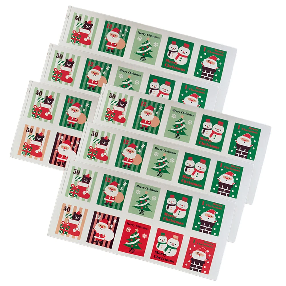 

Christmas Stickers Stickerxmas Gift Party Envelope Merry Sealing Baking Games Snowman Kids Activities Crafts Bulk Tag