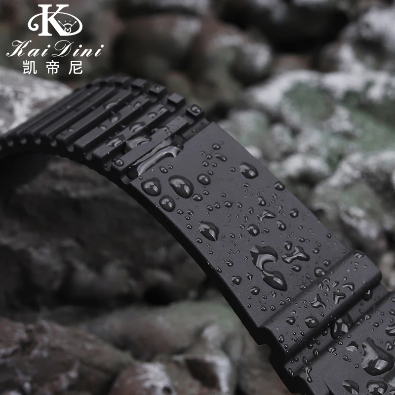 Высококачественный ремешок из фторкаучука для Casio G-SHOCK GMW-B5000 GM-B2100 GMC-B2100, резиновый ремешок для часов, складная пряжка, черный браслет (art.: 3920d2b668a37) - 3920d2b668a37