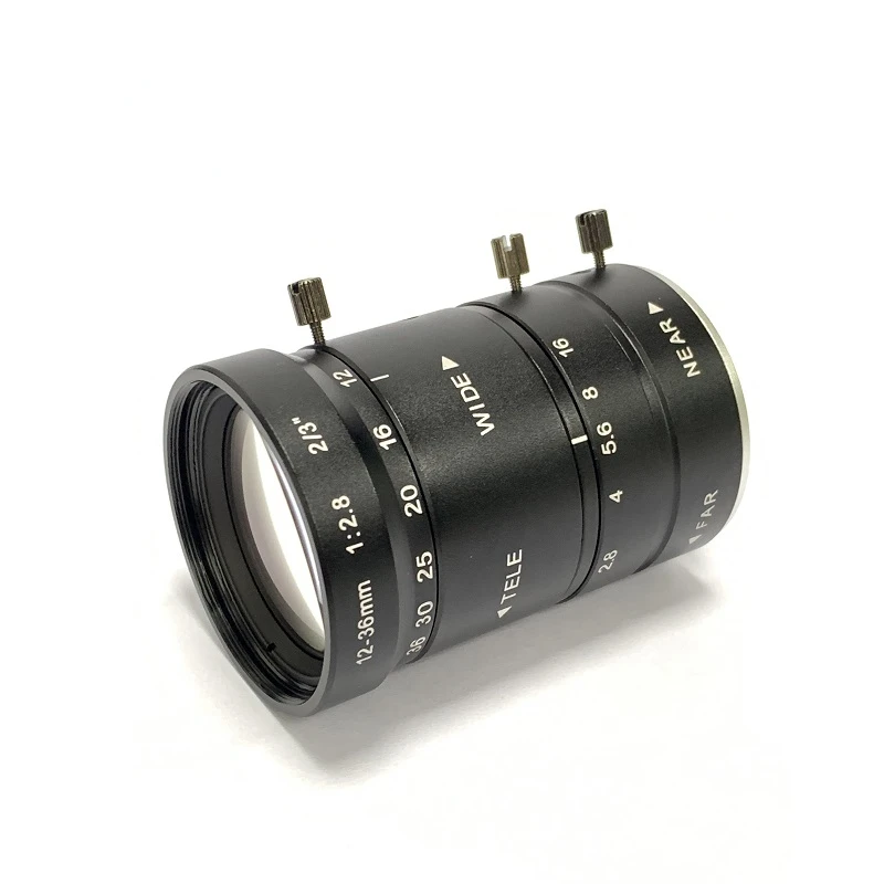 Фотообъектив с ручным зумом 2/3 дюйма C-port HD 8 мегапикселей промышленный объектив