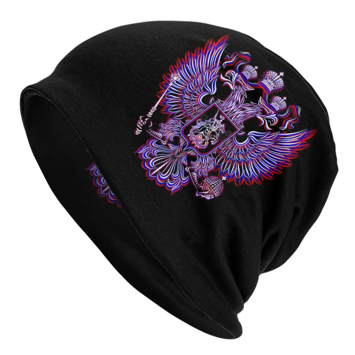 

Russian Emblem Coat Of Arms Golden Bonnet Hat WinterAutumn Outdoor Skullies Beanies Hat for Men Women Knit Hat Spring Cap