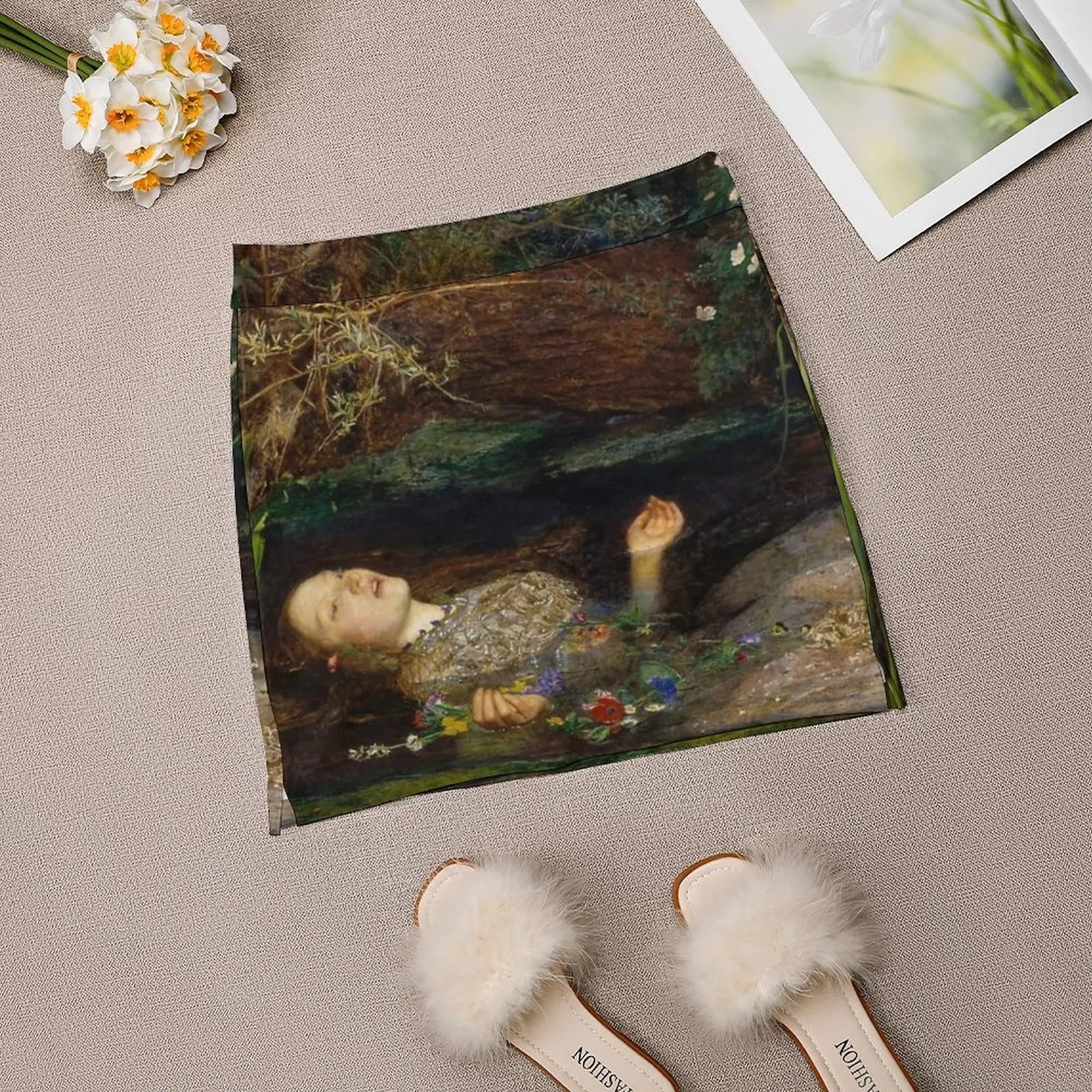 Ophelia-John Everett Millais-1852 Женская юбка Y2K Летняя одежда 2022 брючная в стиле Kpop с карманом