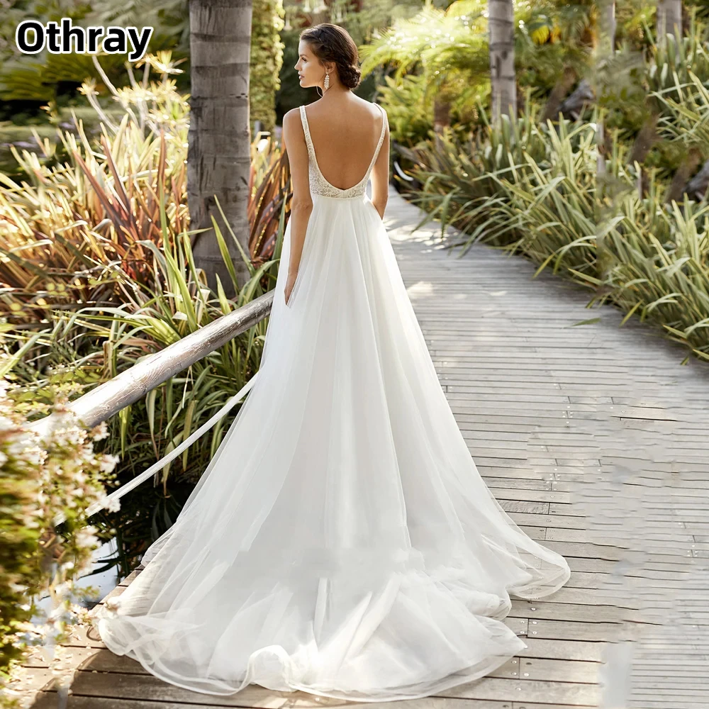Богемное кружевное свадебное платье Othray сексуальное мягкое Тюлевое без рукавов
