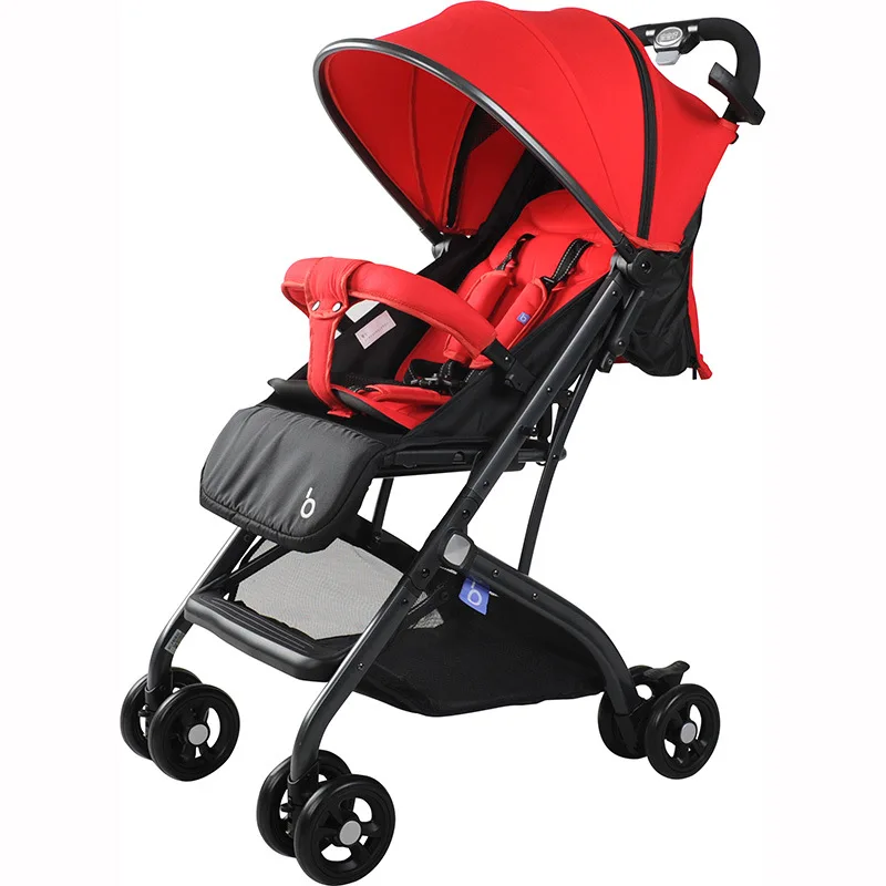 Baby Stroller Multifunctional Lightweight Baby Carriage Quick Folding Detachable Fabric Travel System Plane Baby Stroller Buggy