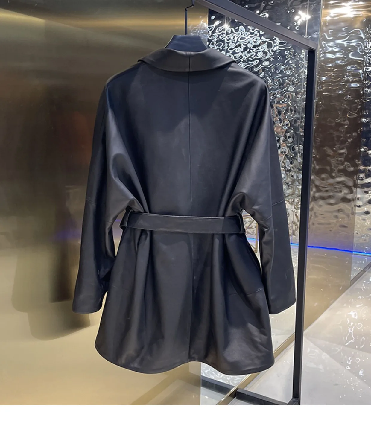 2023 Spring Chic Women's High Quality Brand New Designer Sheepskin Genuine Leather Belt Blazers Jackets C545