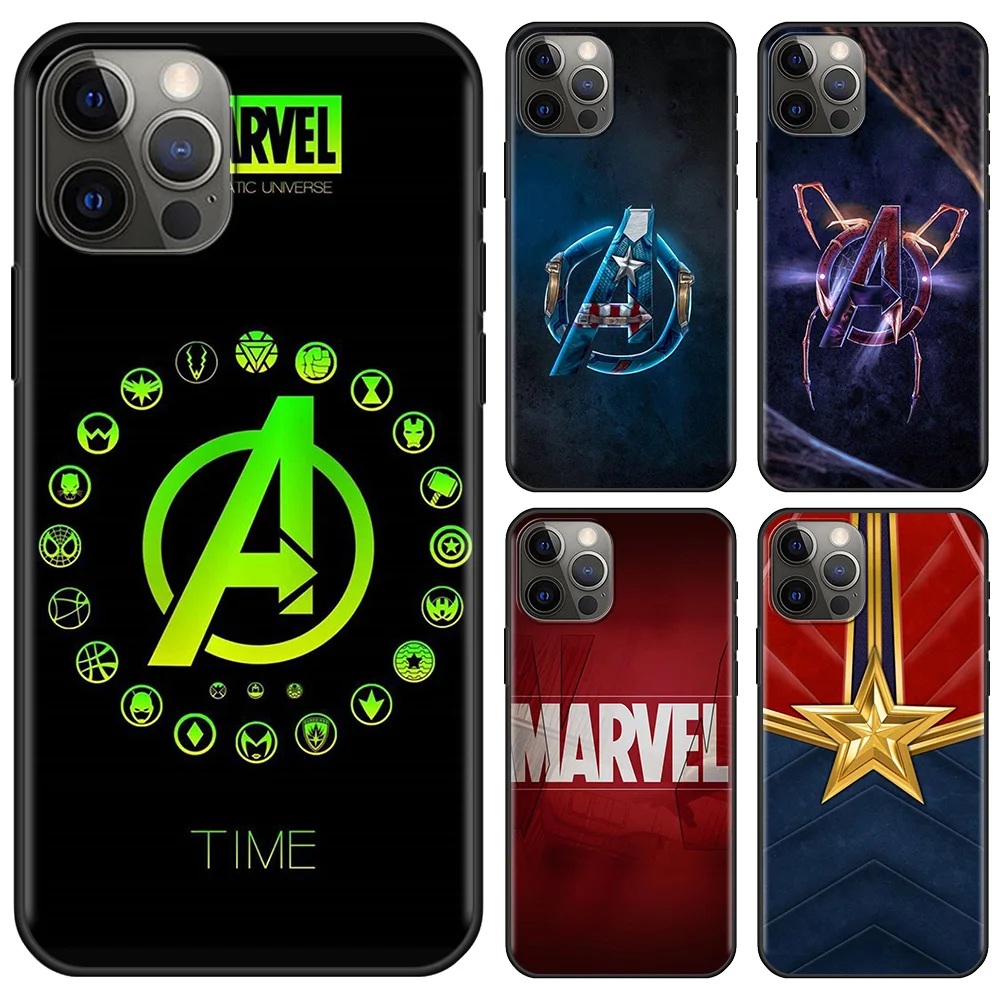 

Phone Case For iPhone 12 13 Mini 13 12 11 Pro Max X XR XS Max SE(2020) 6 6S 7 8 Plus 5 5S Silicone Marvel Hero Logo Icon Comics