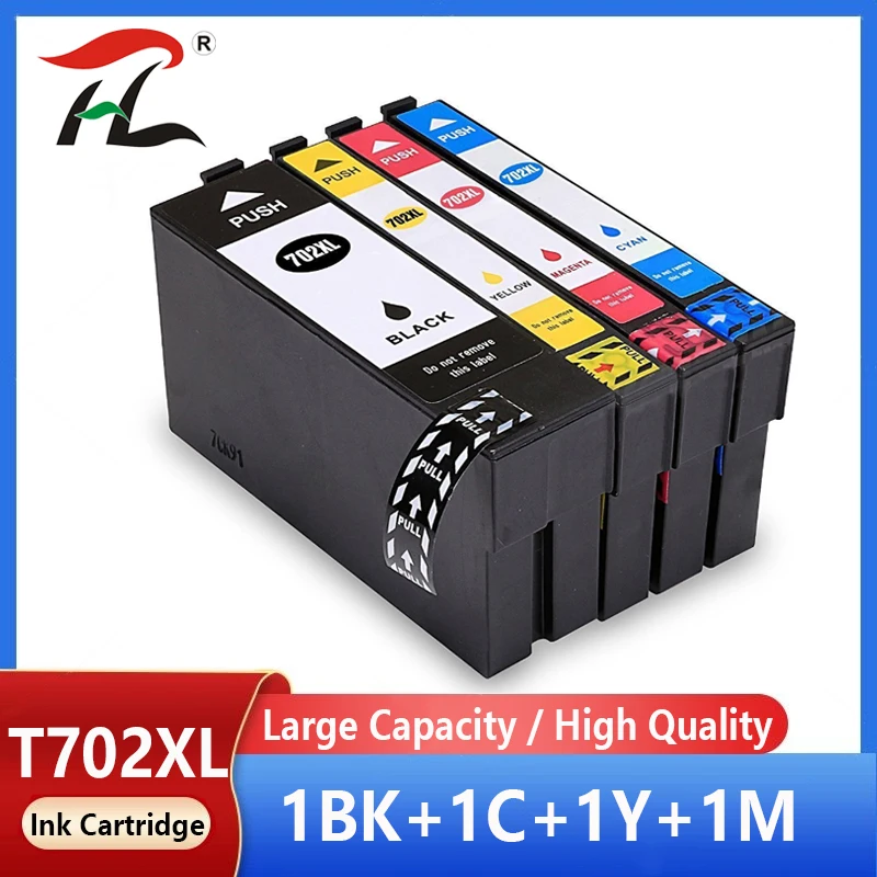 

702 XL Compatible ink cartridge for Epson 702XL T702 for EPSON WorkForce Pro WF-3720 WF-3725 DWF printer