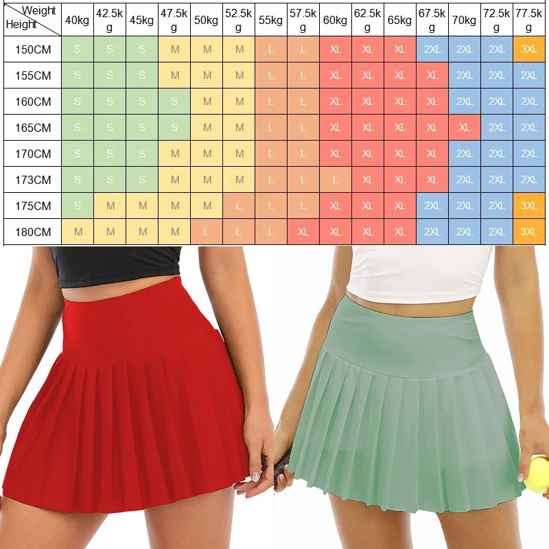 Cloud Hide Pleated Black Tennis Skirts Women Golf Sports Skirt Plus Size Fitness Shorts High Waist Gym Workout Running Skorts images - 6