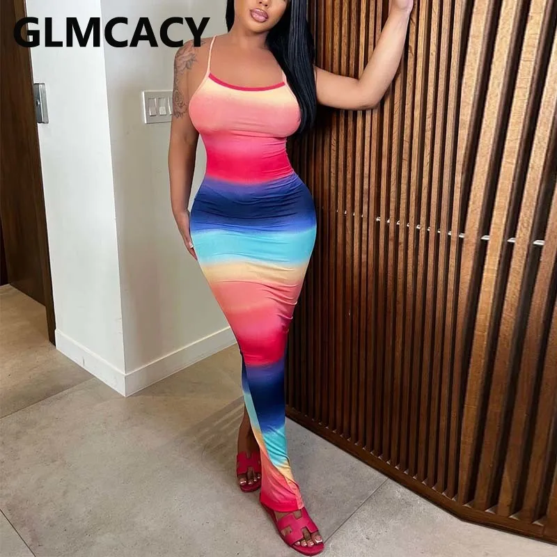 

Женское платье-макси на бретельках с открытой спиной, сексуальное летнее Клубное платье для вечеринки