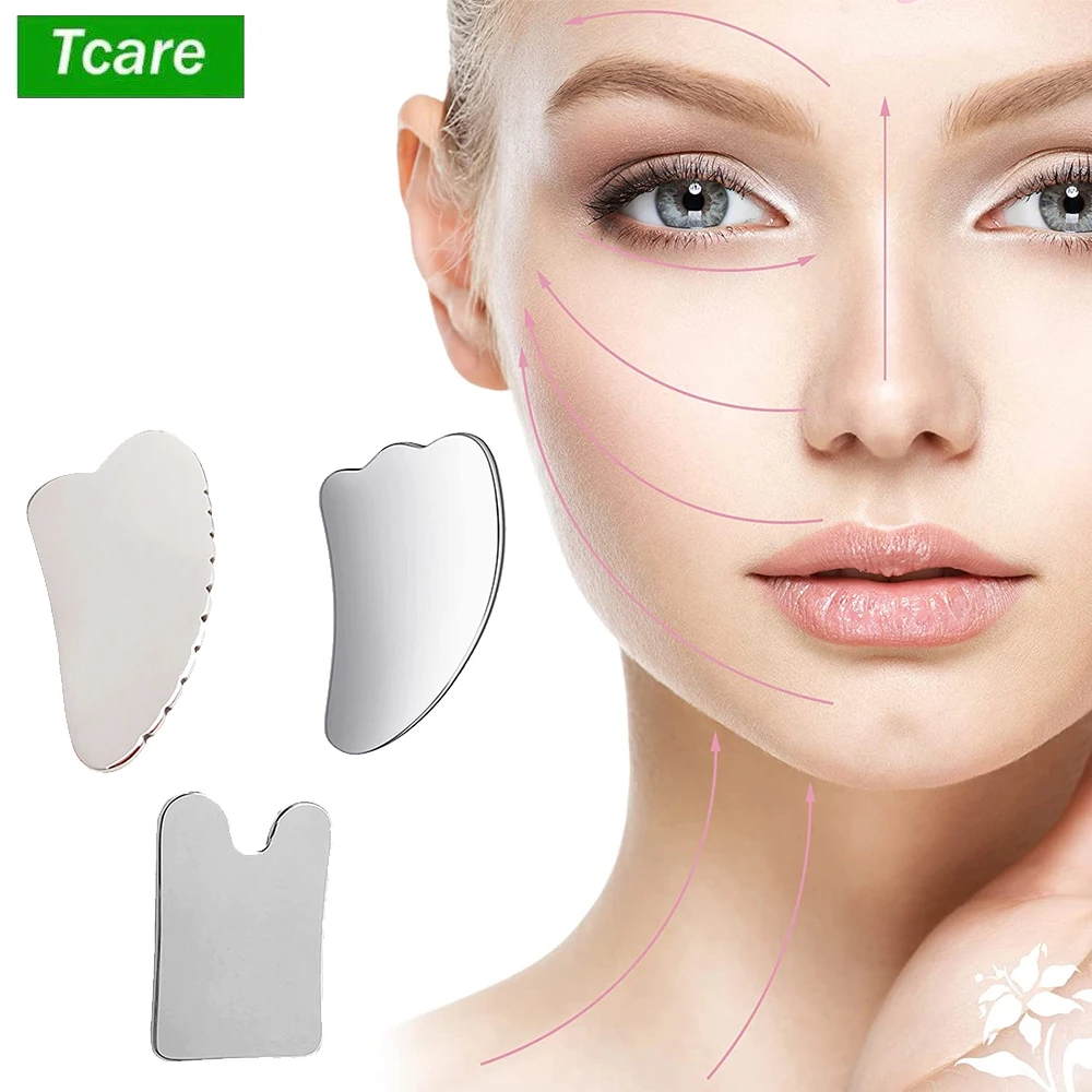 

Tcare Stainless Steel Gua Sha Scraping Massage Tool Body Care Scraping Massager,Relaxing Soft Tissue Tools,Reduce Head,Back Pain