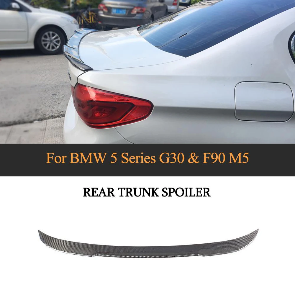 

For G30 G38 F90 Car Rear Spoiler For BMW 5 Series G30 G38 F90 Base Sedan M Sport M5 2017-2019 Carbon Fiber Trunk Wing