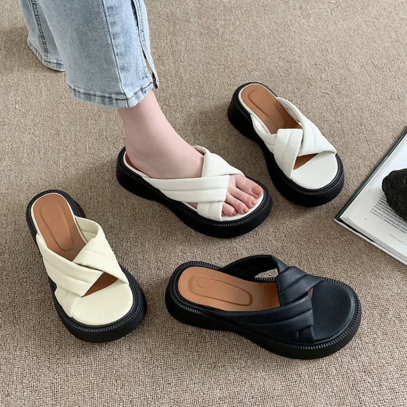

Thick-soled Casual Simple All-match Spring And Summer New Flip Flops Fashion Sandals Shoes For Women Zapatos Mujer BCEBYL