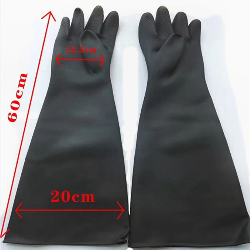 

3X Sand Blasting Gloves For Sandblast Cabinet Gloves 60X20cm