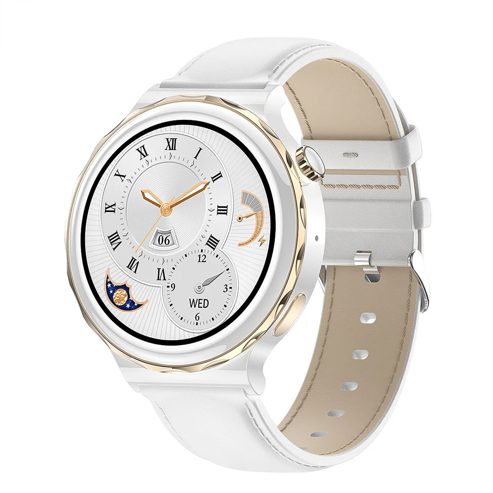 

HK43 Smart Watch Women 260mAh Battery Bluetooth Call Custom Wallpaper Pressure Oxygen Female Smartwatch 1.36 Inch 390*390 Best