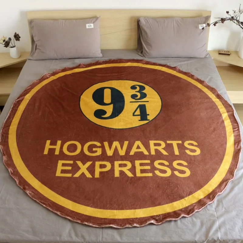 Фланелевое Одеяло Harrys мягкое теплое плюшевое круглое переносное зимнее одеяло