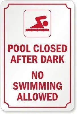 

Настенное украшение для дома Бассейн для заднего двора металлический знак 20*30 см бассейн закрыт после темноты не разрешено плавать