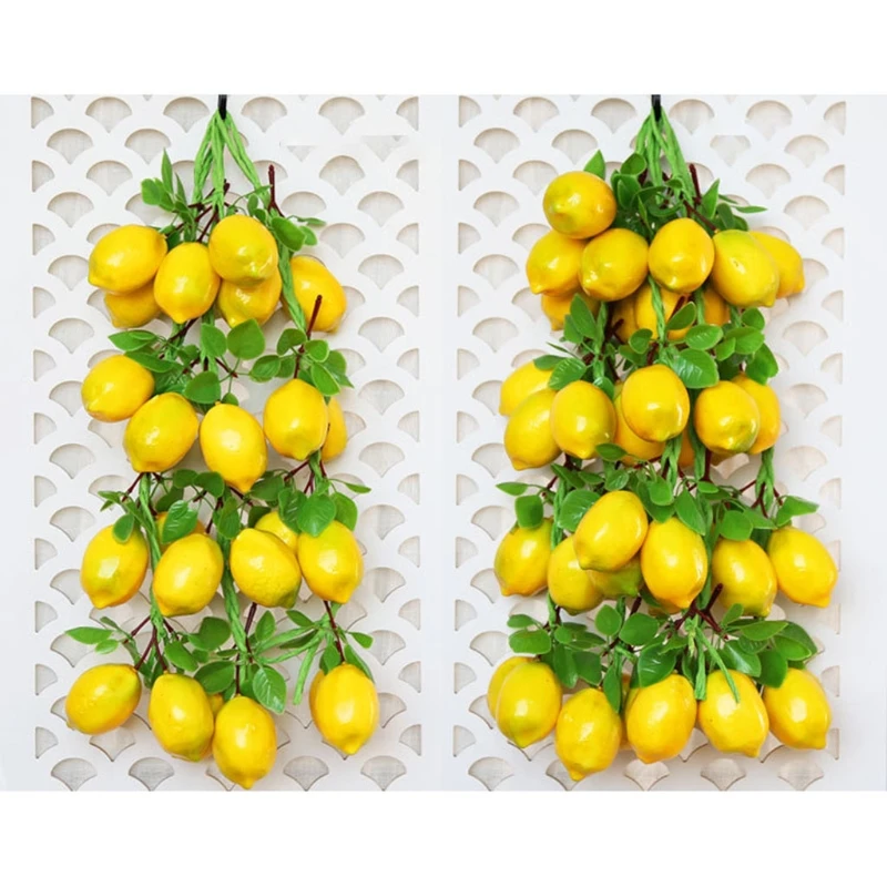 

Simulation Artificial Fruit Lemon String for Restaurant Hotel Home Garden Wedding Kitchen Decoration 87HA