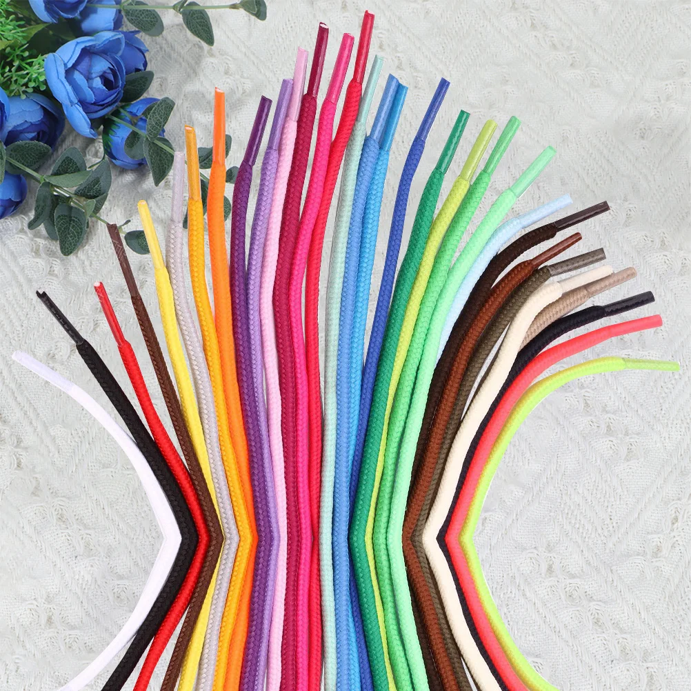 

30PCS Colored Shoelaces Round Shoelaces Strings for Sneakers Shoes Skates ( 05m )