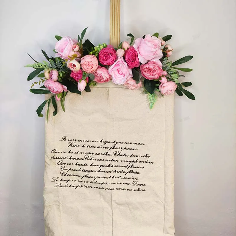 

Rose Peony Wreath Artificial Flower Door Threshold Wedding Home Living Room Party Pendant Wall Christmas Garland Decoration