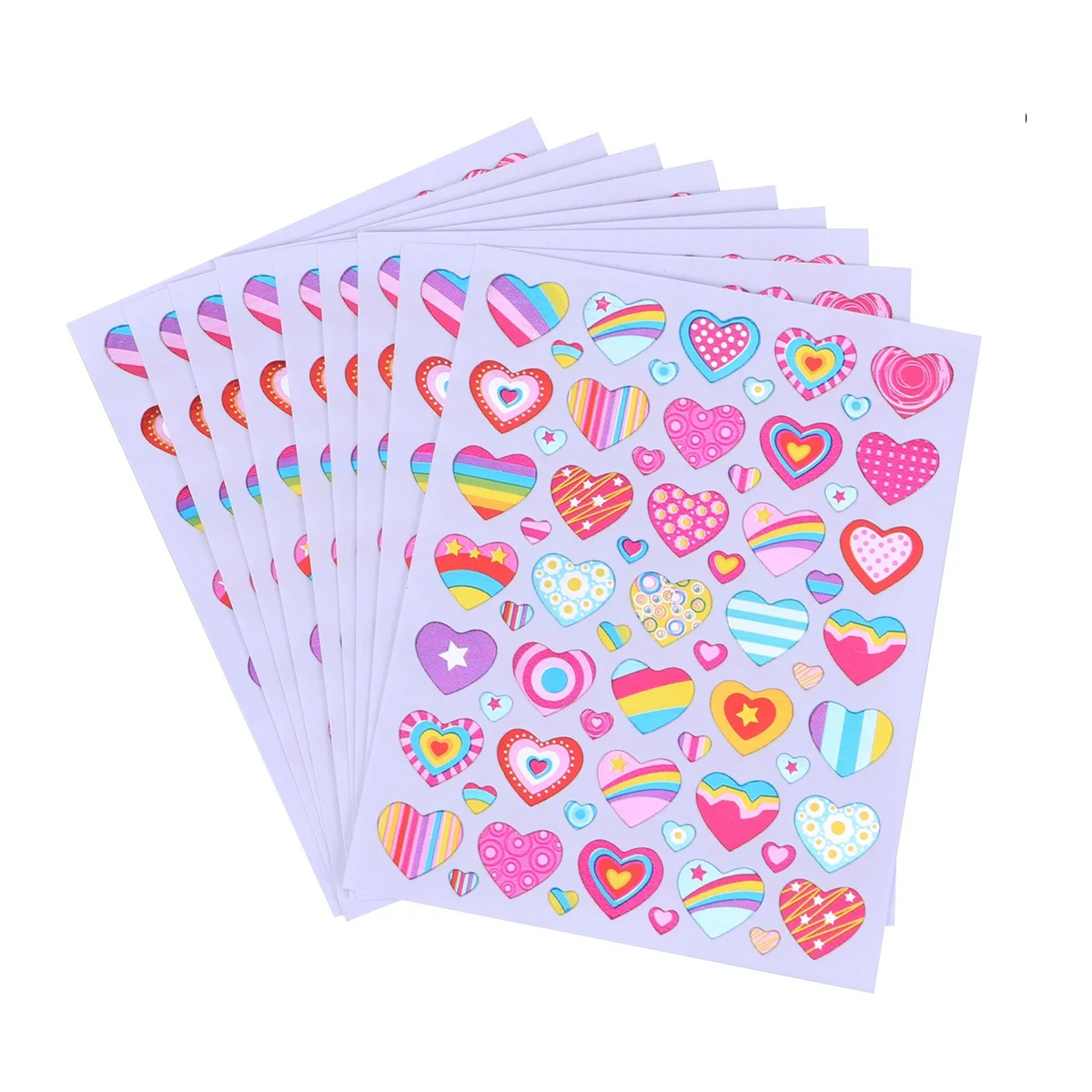

10 Sheets of Creative Colorful Adhesive Stickers Lables Cartoon Love Stickers Encouragement Stickers for Kids