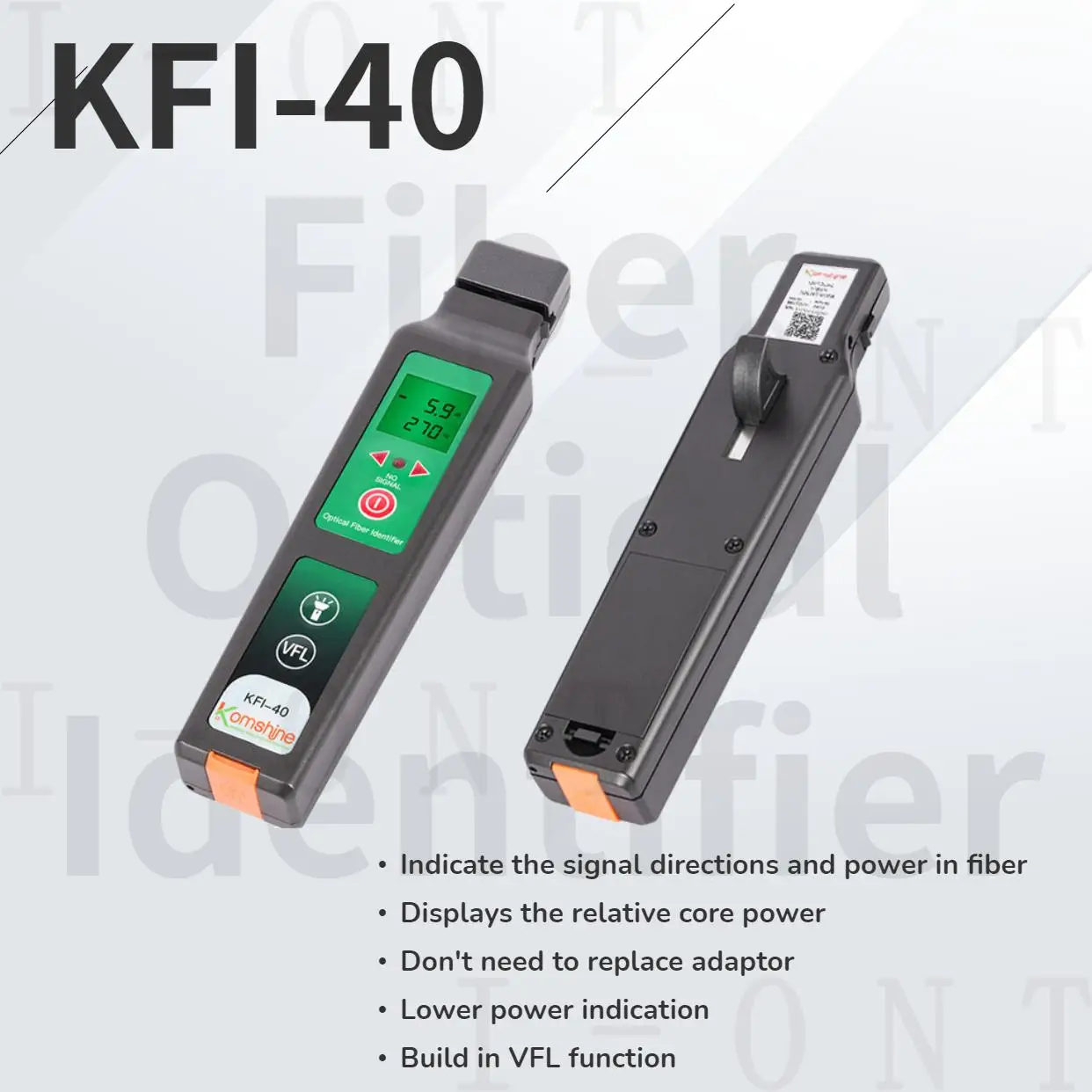 

KFI-40 Live Fiber Optical Identifier Komshine KFI-40 with LED Display Identifying Direction Break Checker FTTH Testing Tool