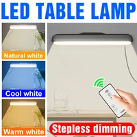 3 colors led table lamp hanging magnetic desk lamp with ir remote control led nightlight for bedroom desks study reading light