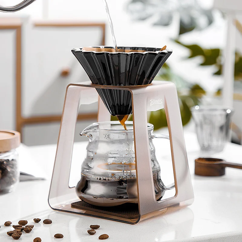 

V60 кофейный фильтр, подставка для чашки, набор для приготовления кофе вручную, капельный фильтр, стеклянный кофейный фильтр для совместного ...