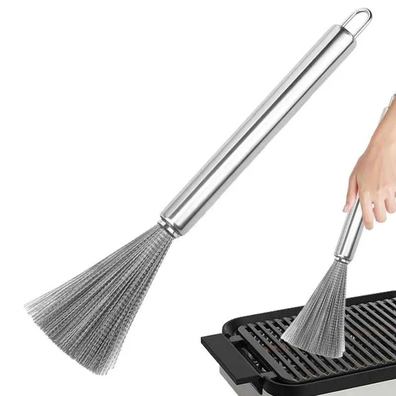 

Pot Scrub Brush Stainless Steel Kitchen Rust Pot Cleaning Brush Artifact Utensil Scrubber Scouring Brush For Home Appliances