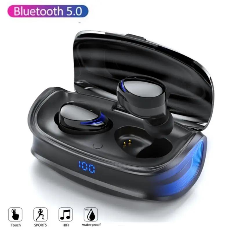 

Bluetooth беспроводные наушники, IPX8 водонепроницаемые стереонаушники, 21 час воспроизведения, встроенный микрофон для спортивных смартфонов, но...