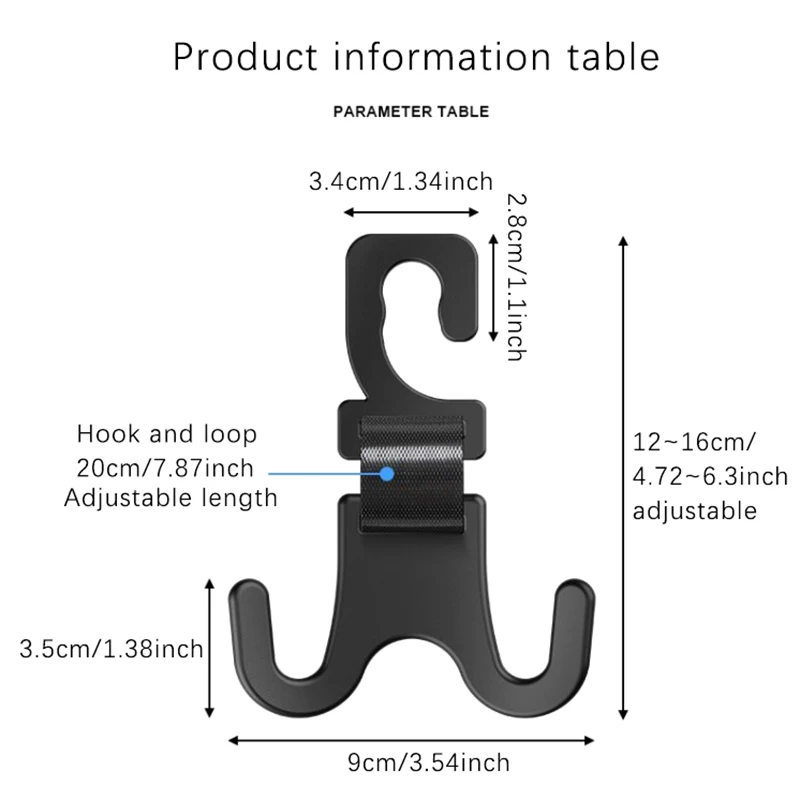 1 шт. крючки для подголовника автомобиля креативная универсальная авто вешалка