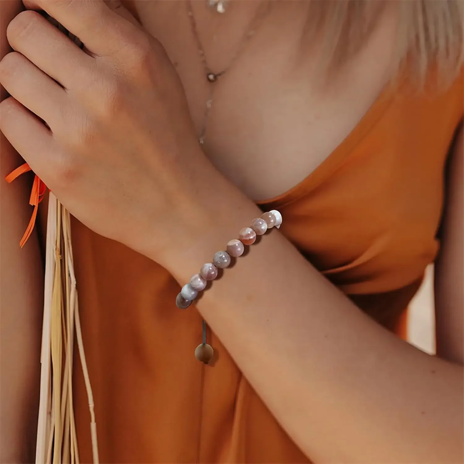 Винтажные натуральные зеленые круглые браслеты из бисера регулируемый черный