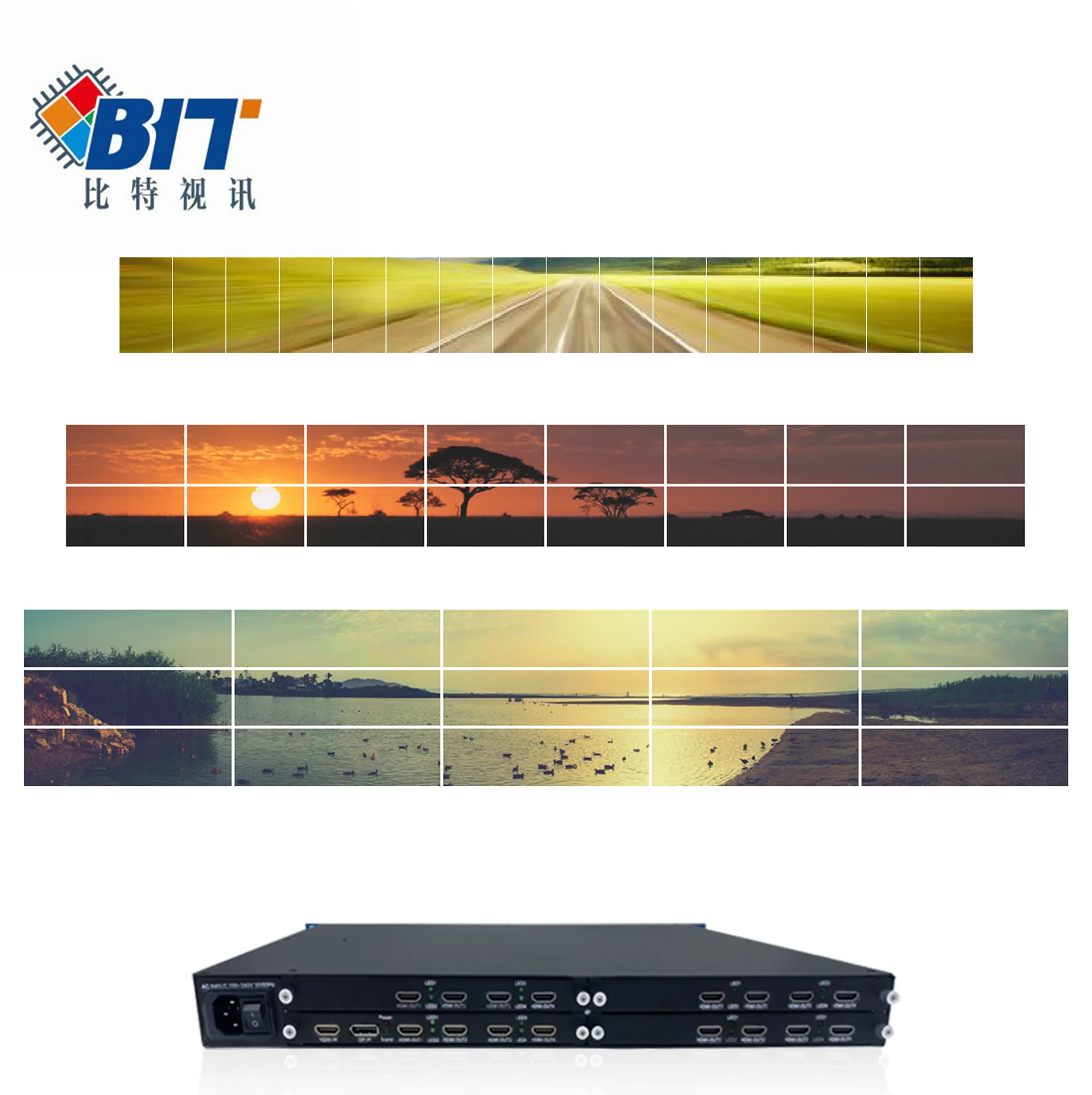 Настенный видеоконтроллер Bitvisus 2x7 16-канальный 8K