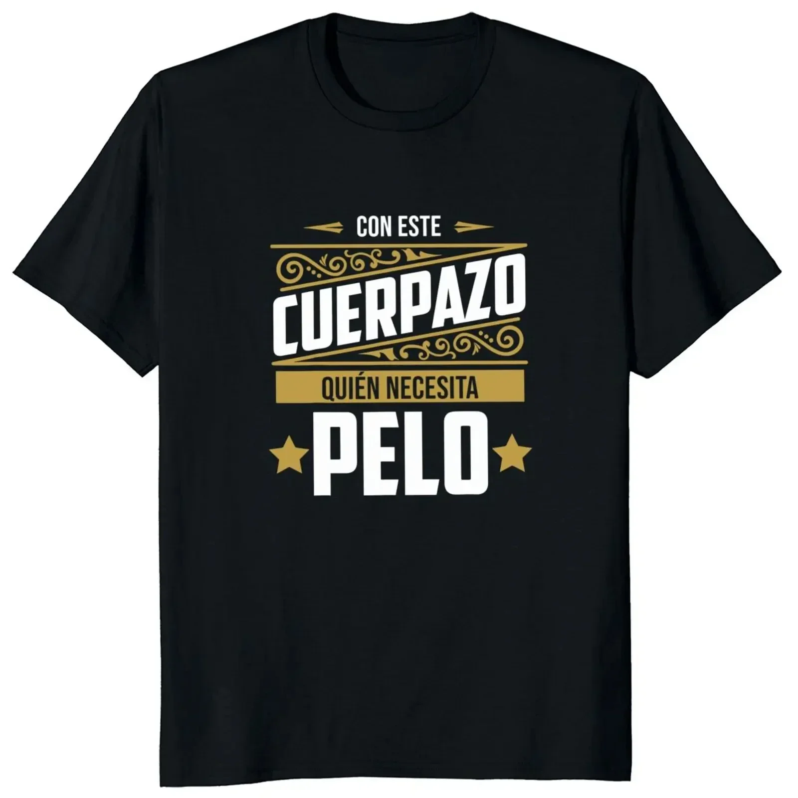 Это отличное тело которому нужна футболка с волосами Забавный испанский лысой