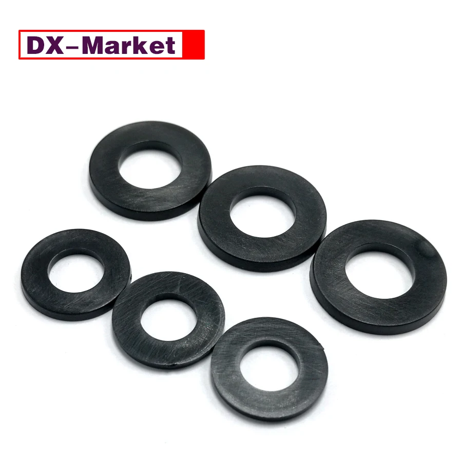M2-M20 черные нейлоновые плоские крепежные диски F017