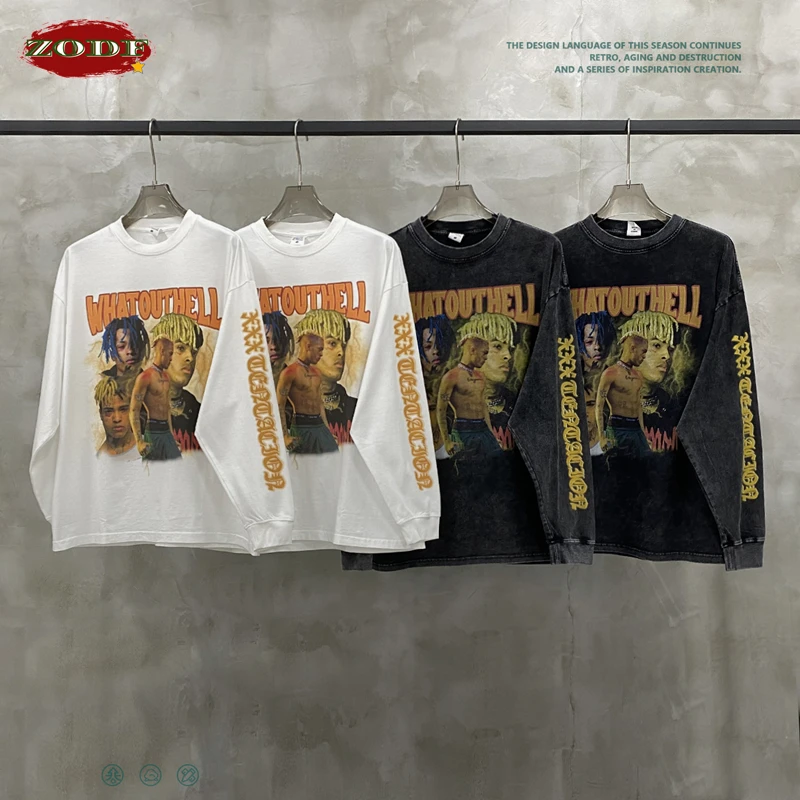 

Футболка мужская оверсайз из хлопка с принтом в стиле хип-хоп